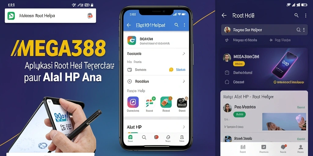 Tampilan antarmuka MEGA388 yang intuitif untuk Root Helper.