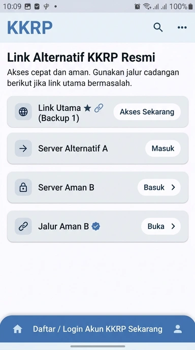 Tampilan link alternatif kkrp