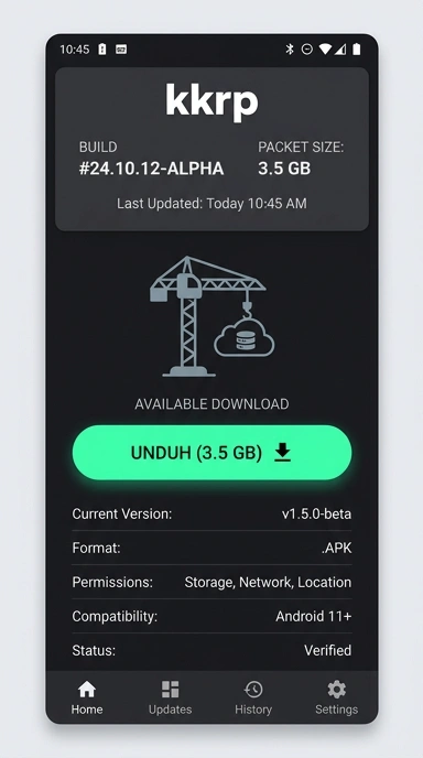 Tampilan halaman APK kkrp